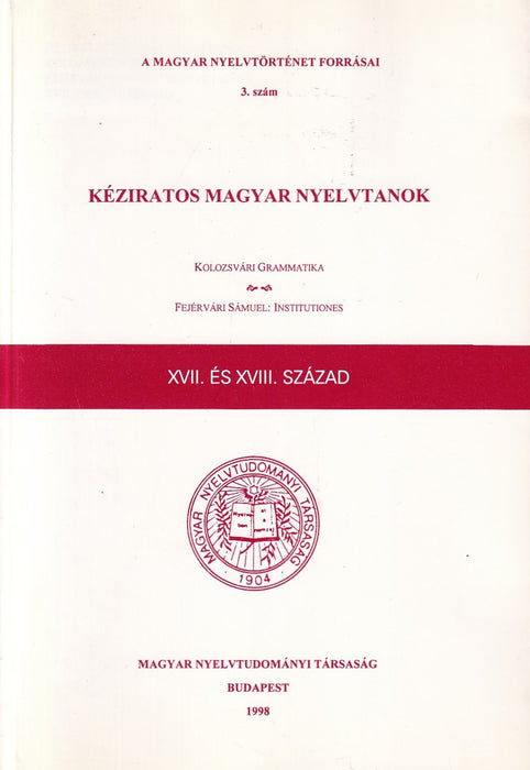 Kéziratos magyar nyelvtanok
