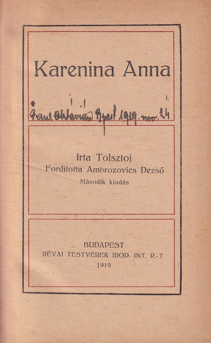 Karenina Anna I-II.