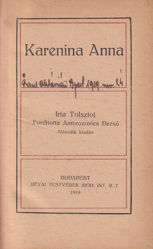 Karenina Anna I-II.