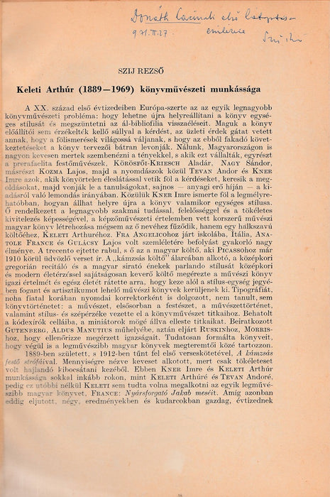 Keleti Arthur könyvművészeti munkássága