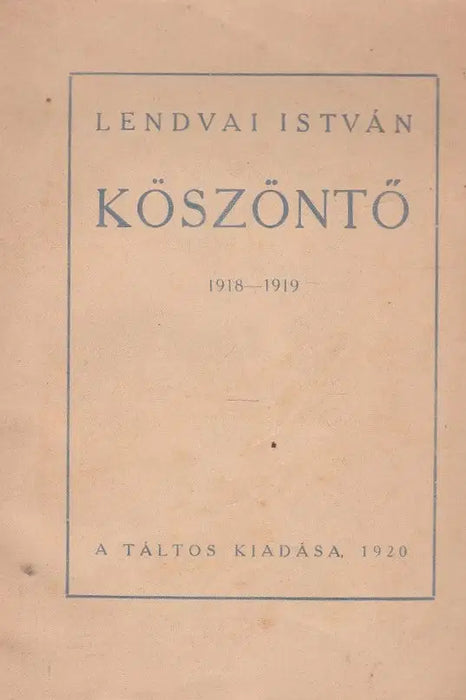Köszöntő