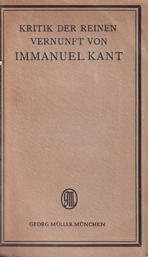 Kritik der reinen Vernunft