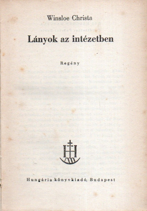 Lányok az intézetben