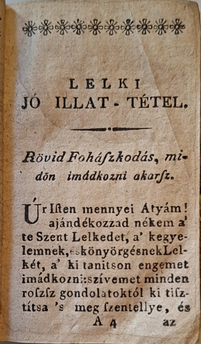 Lelki jó illat-tétel