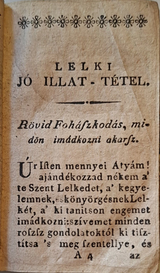 Lelki jó illat-tétel