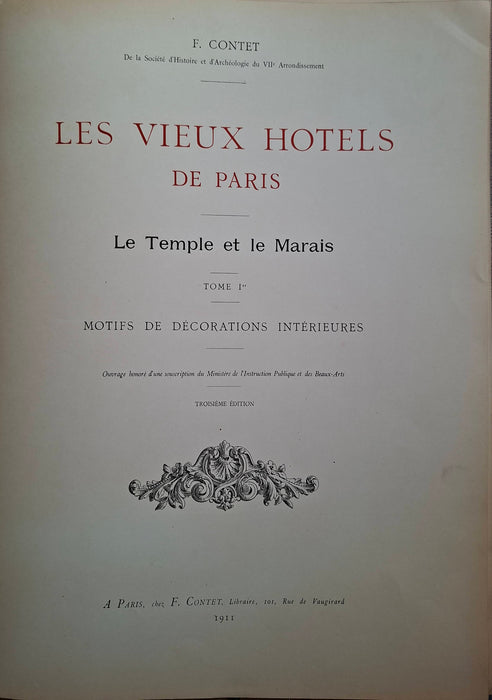 Les Vieux Hotels de Paris - Le Temple et le Marais I-II.