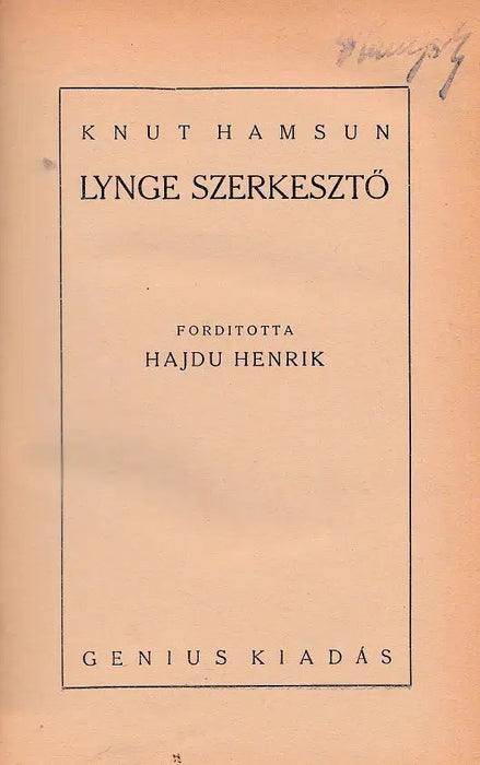 Lynge szerkesztő