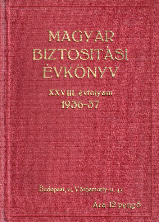 Magyar Biztosítási Évkönyv 1936/37