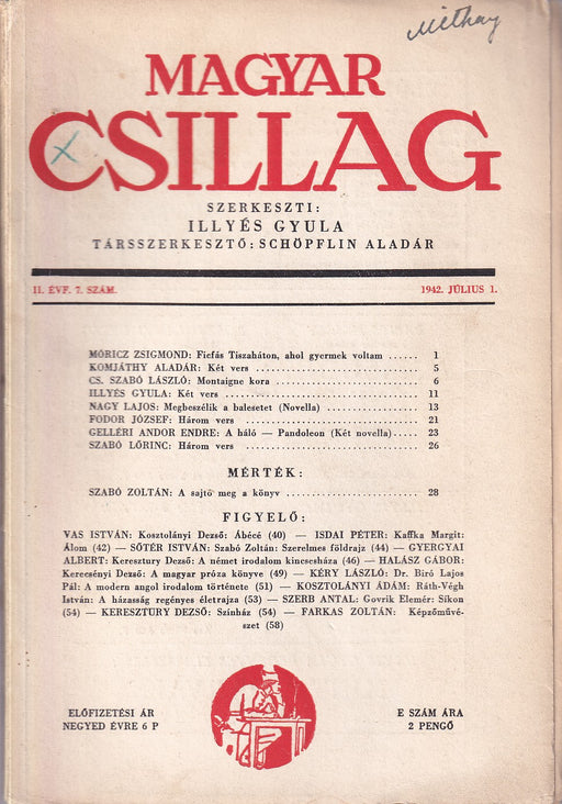 Magyar Csillag 1942. július 1.