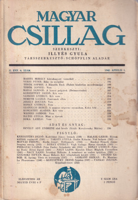 Magyar Csillag 1942. április 1.