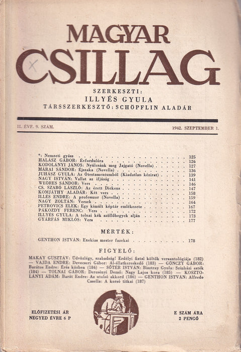 Magyar Csillag 1942. szeptember 1.
