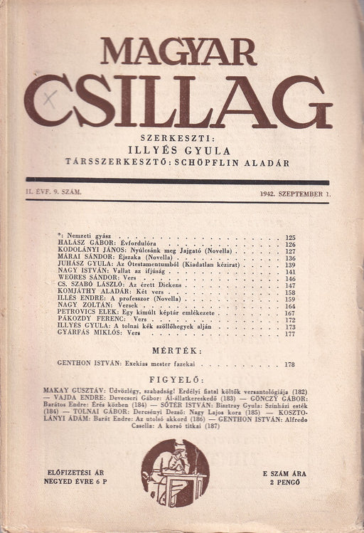 Magyar Csillag 1942. szeptember 1.