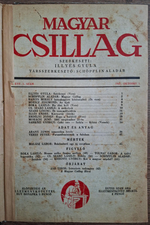 Magyar Csillag I-IV. évfolyamok 1941-1944