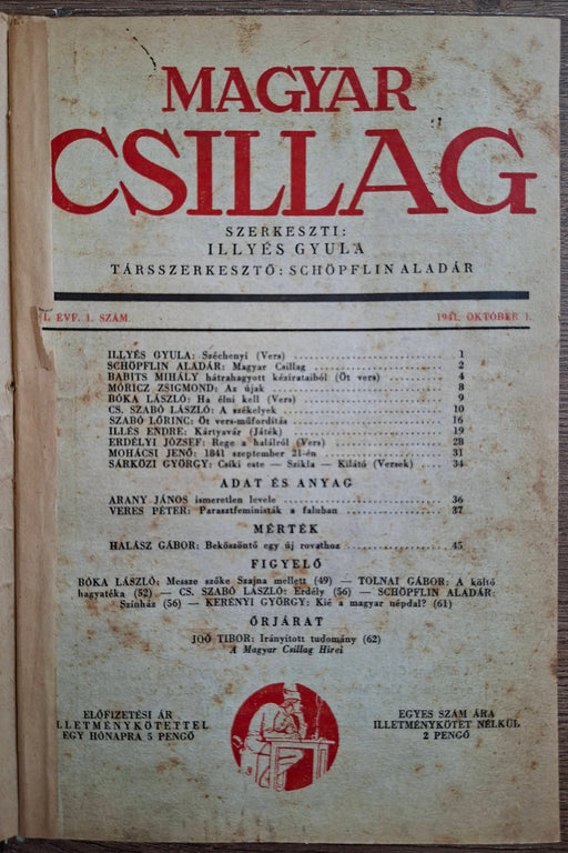 Magyar Csillag I-IV. évfolyamok 1941-1944