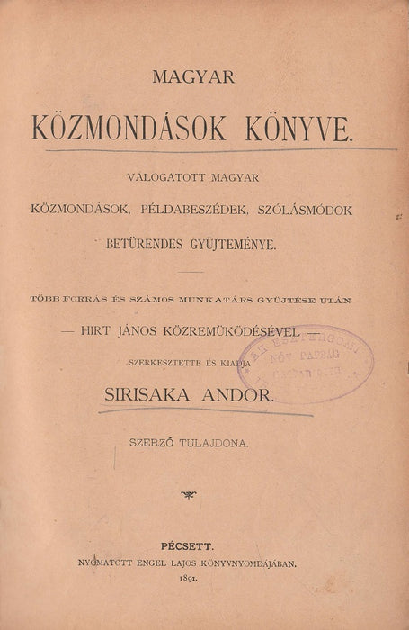Magyar közmondások könyve