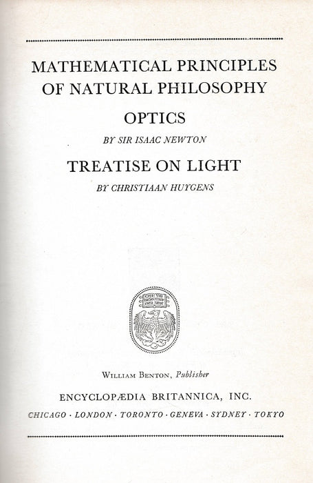 Mathematical Principles of Natural Philosophy