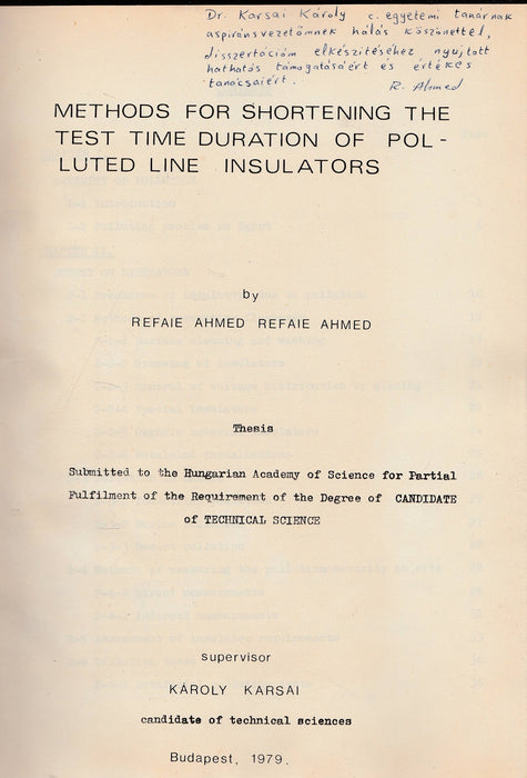 Methods for Shortening the Test Time Duration of Polluted Line Insulators