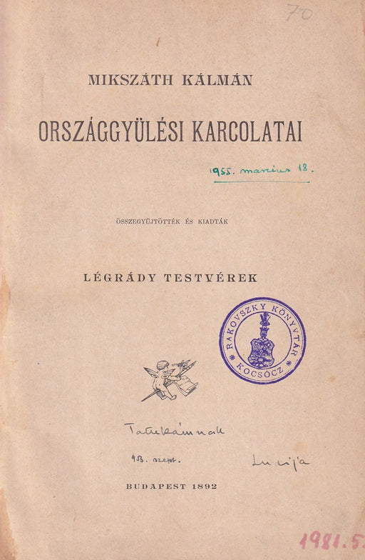 Mikszáth Kálmán országgyülési karcolatai