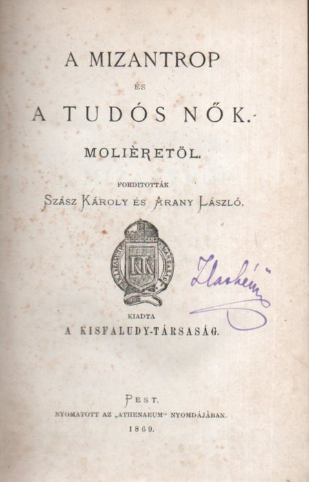 Moliére vígjátékai III., VI.