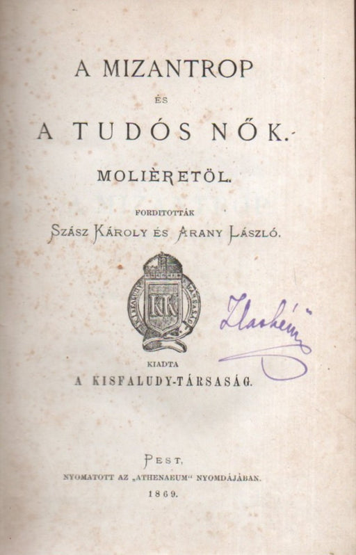 Moliére vígjátékai III., VI.