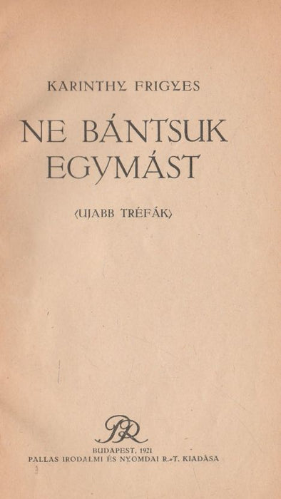 Ne bántsuk egymást