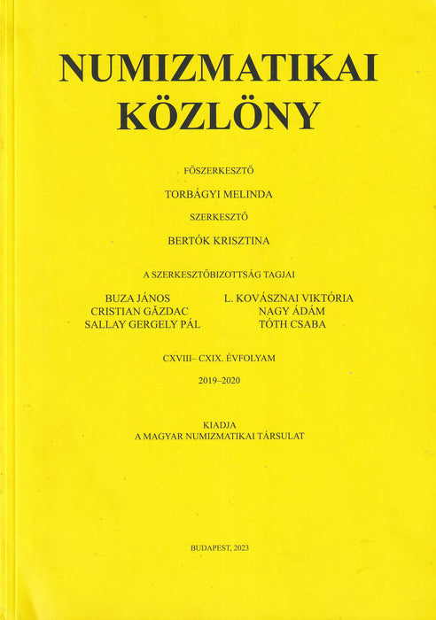 Numizmatikai közlöny 2019-2020