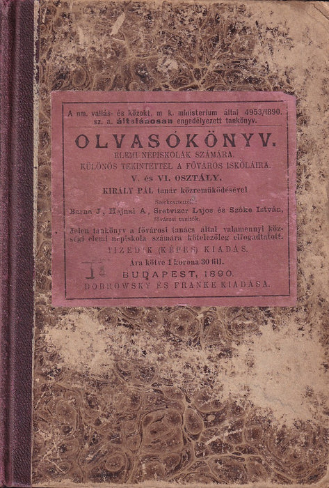 Olvasókönyv elemi népiskolák V. és VI. osztály számára