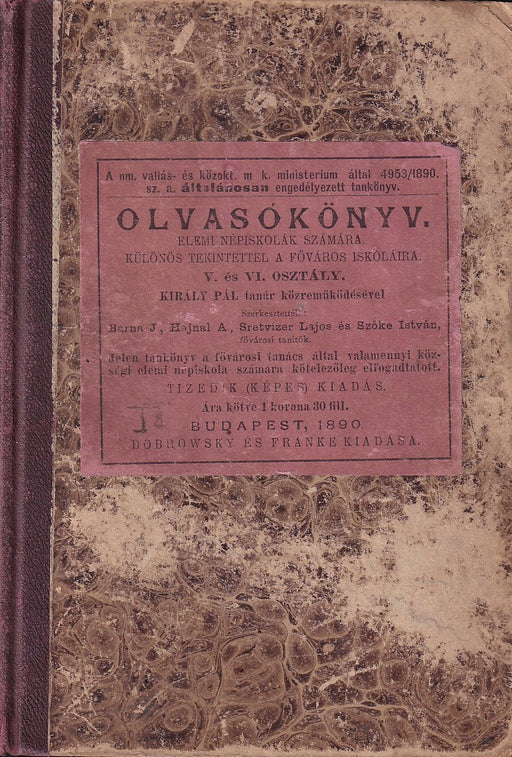 Olvasókönyv elemi népiskolák V. és VI. osztály számára