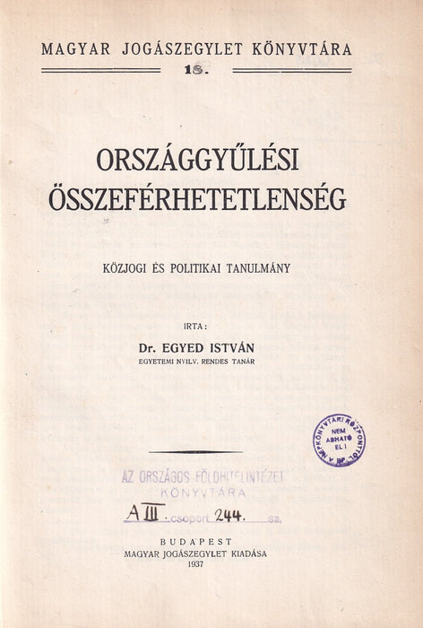 Országgyűlési összeférhetetlenség