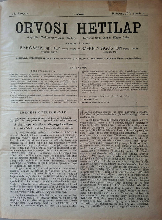 Orvosi Hetilap 58. évfolyam 1-20. szám 1914.