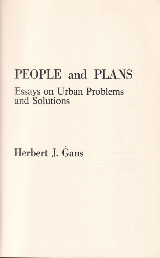 People and Plans