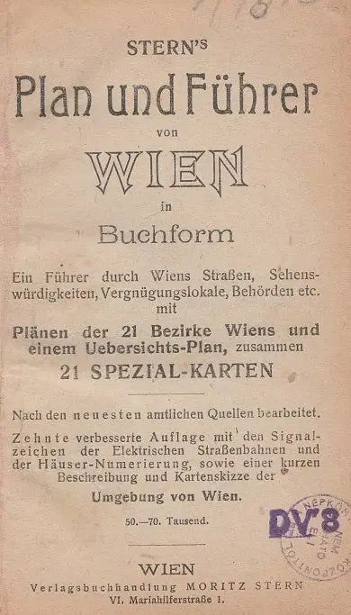 Stern's Plan und Führer von Wien in Buchform