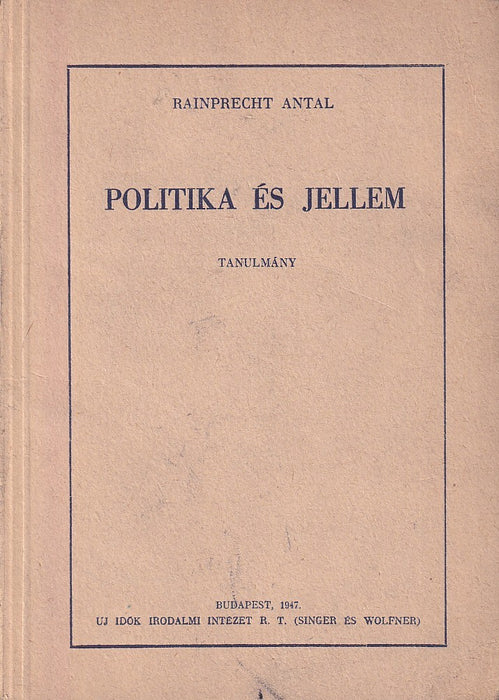 Politika és jellem