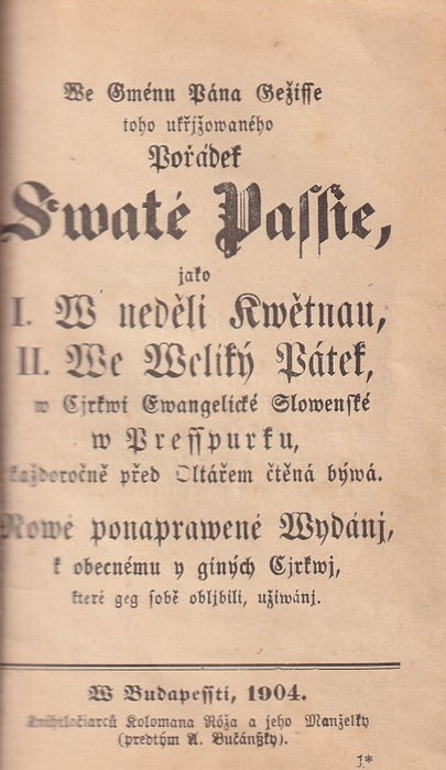 Porádek Swaté Passie