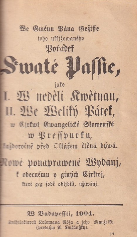 Porádek Swaté Passie