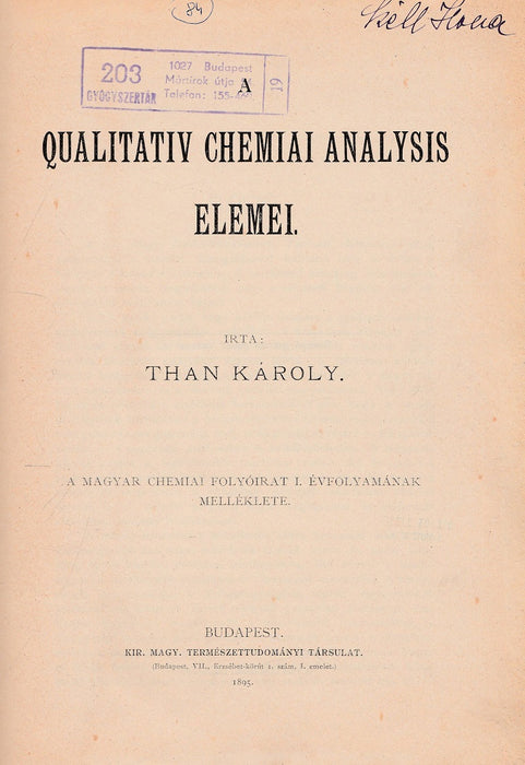 Qualitativ chemiai analysis elemei