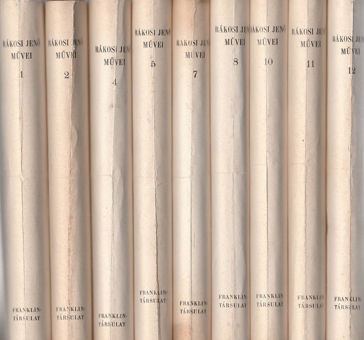 Rákosi Jenő művei I-II., IV-V., VII-VIII., X-XII.