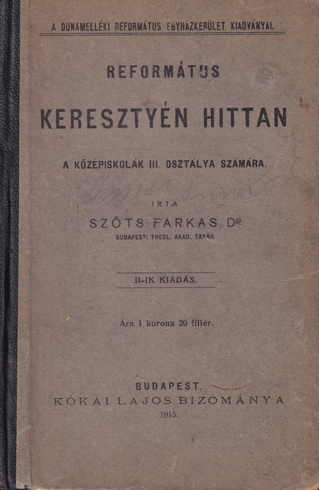 Református keresztyén hittan