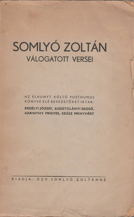Somlyó Zoltán válogatott versei