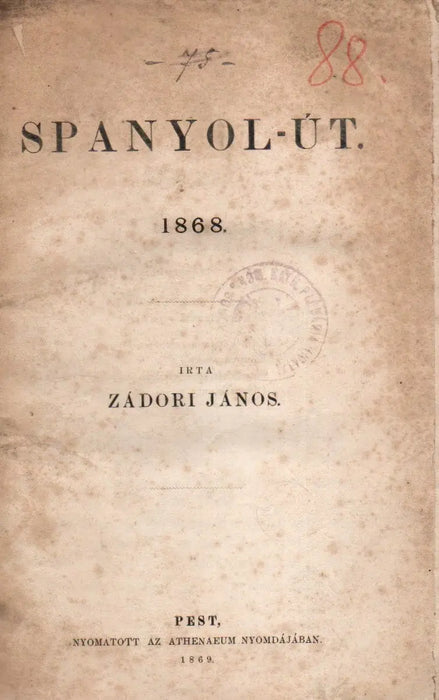 Spanyol-út 1868.