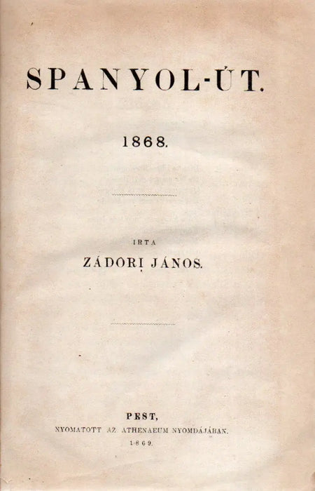 Spanyol-út 1868.