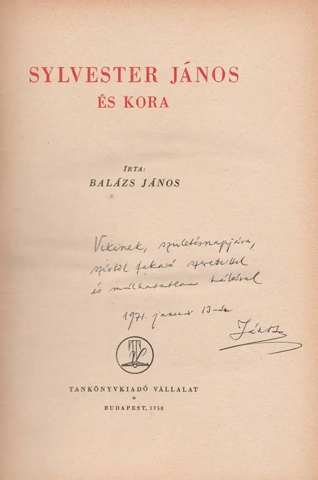 Sylvester János és kora