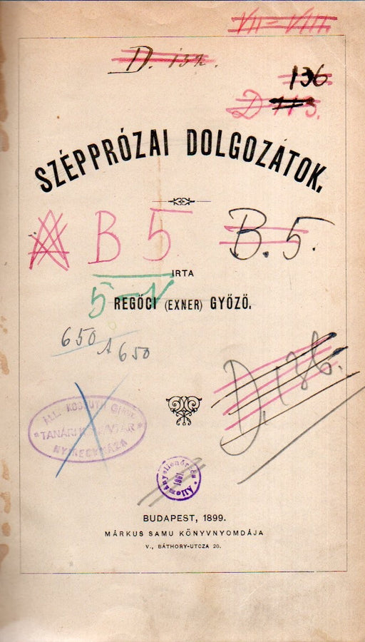 Szépprózai dolgozatok
