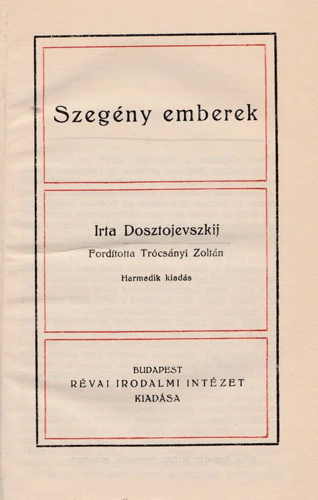 Szegény emberek