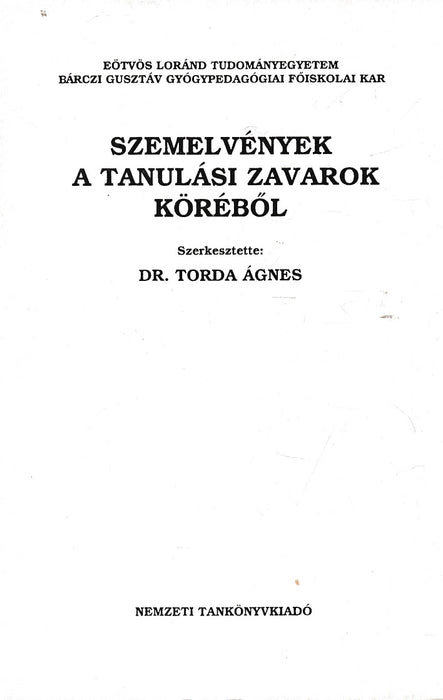 Szemelvények a tanulási zavarok köréből