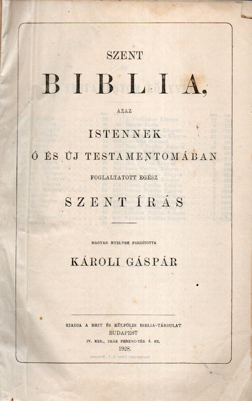 Szent Biblia