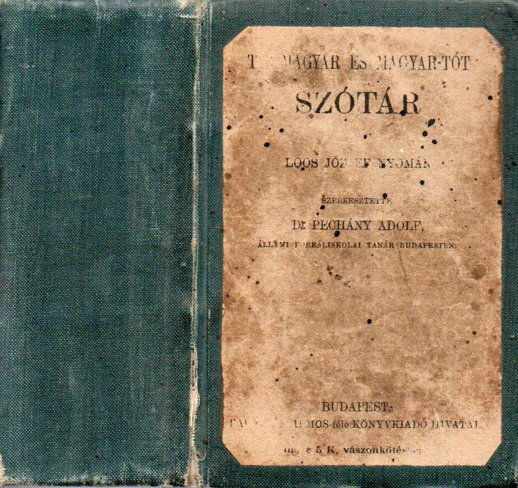 Tót és magyar szótár - Magyar és tót szótár