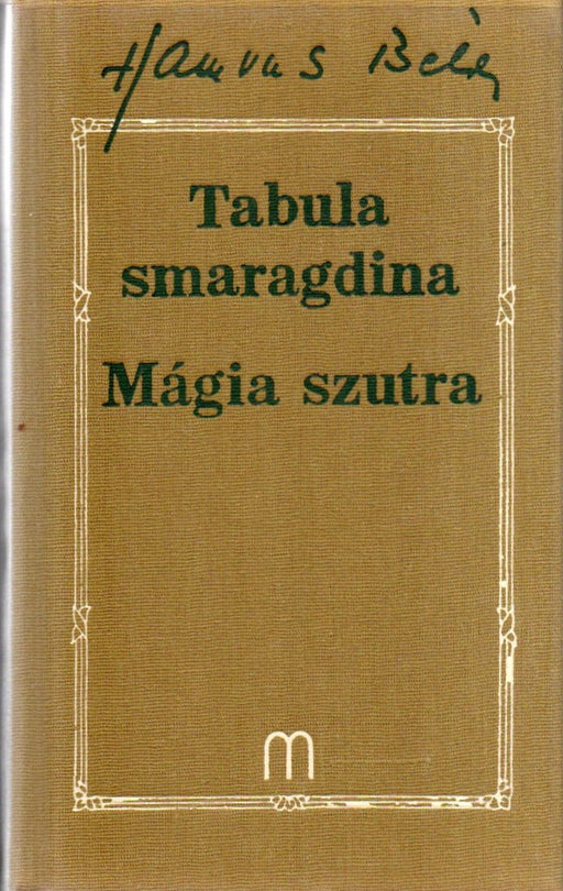 Tabula smaragdina - Mágia szutra