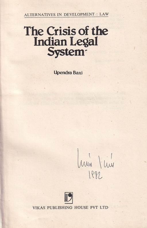 The Crisis of the Indian Legal System