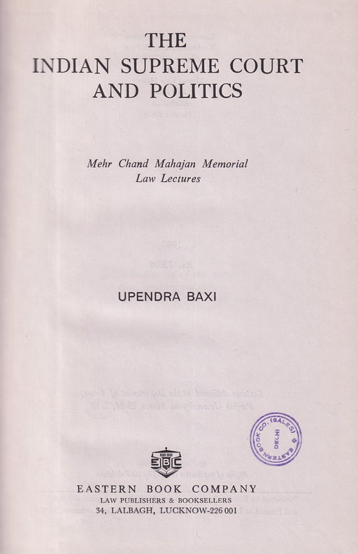 The Indian Supreme Court and Politics